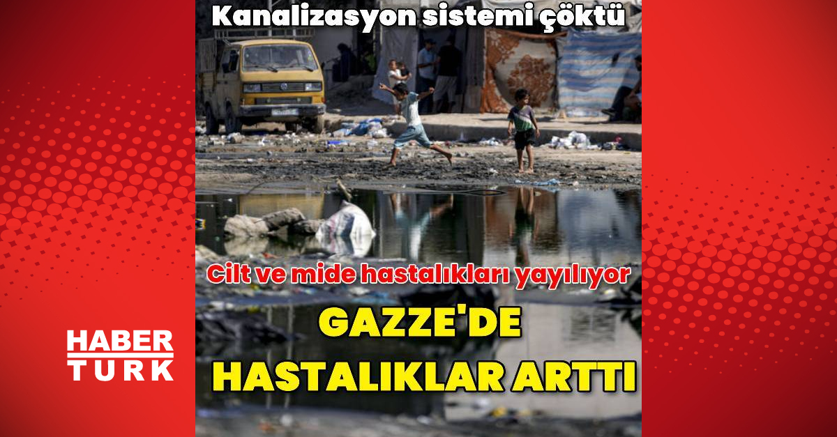 Gazze’de kanalizasyon sisteminin çökmesinin ardından sağlık problemleri arttı